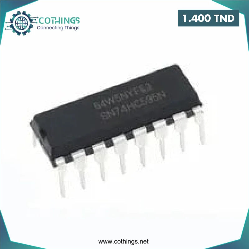 Acheter 74HC595 Registres à décalage de compteur à trois états 8 bits en Tunisie -  Disponible au meilleur prix sur CoThings