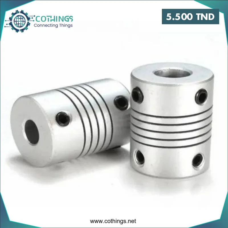 Acheter Accouplements flexibles Arbre de 5 mm à vis de 8 mm (D : 19 mm, H : 25 mm) en Tunisie -  Disponible au meilleur prix sur CoThings