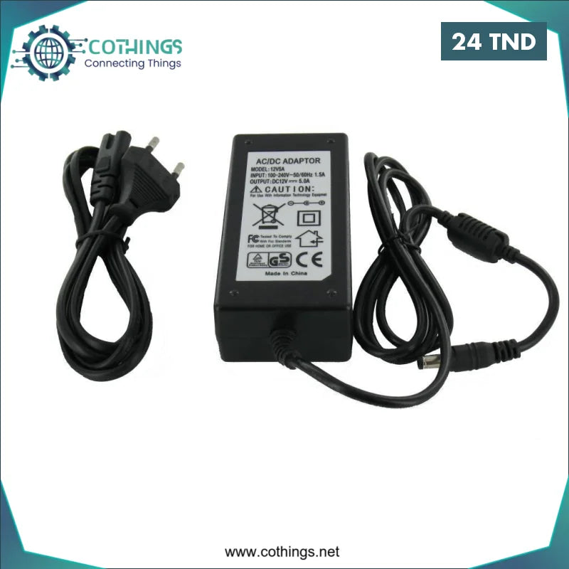 Acheter Adaptateur - Alimentation de bande de LED 12V 5A en Tunisie -  Disponible au meilleur prix sur CoThings