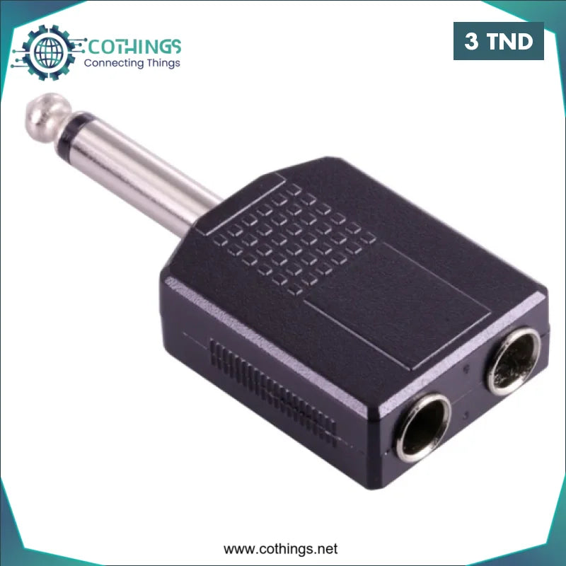 Acheter Adaptateur Double Jack 3.5 femelle vers Jack STEREO en Tunisie -  Disponible au meilleur prix sur CoThings