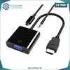 Acheter Adaptateur HDMI Mâle vers VGA Femelle avec Sortie Audio 3,5mm et Câble d'alimentation Micro USB en Tunisie - Disponible au meilleur prix sur CoThings