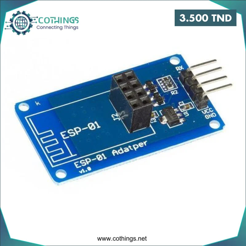 Acheter Adaptateur de module ESP8266 ESP-01 3.3V / 5V en Tunisie -  Disponible au meilleur prix sur CoThings