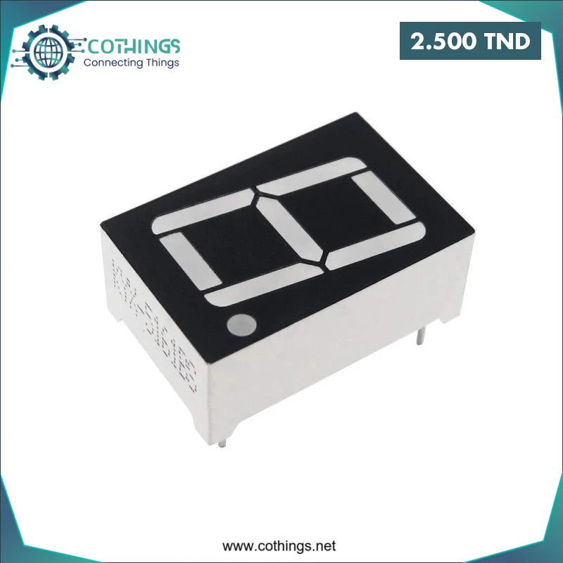 Acheter Afficheur 7 segments LED0.56 pouces rouge 10 broches en Tunisie -  Disponible au meilleur prix sur CoThings