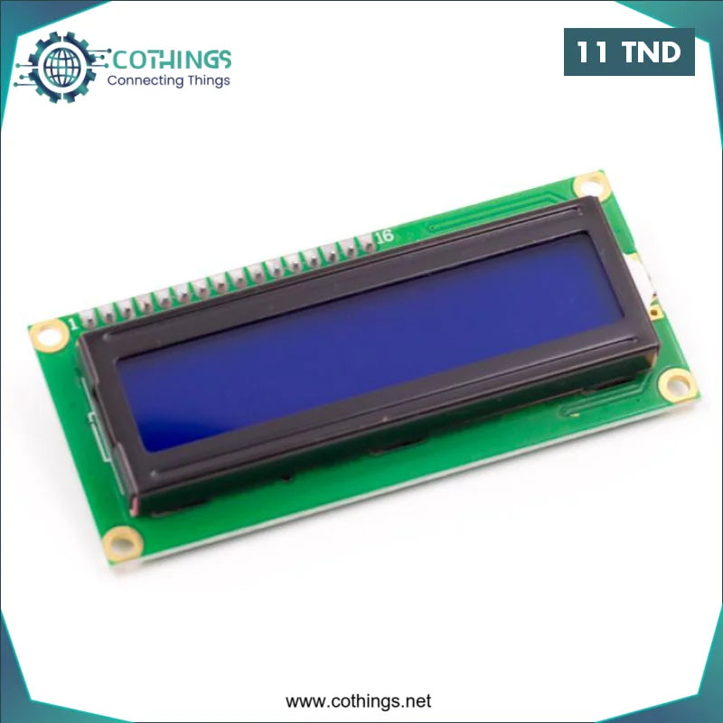 Acheter Afficheur LCD1602 rétroéclairage bleu avec Soudure en Tunisie -  Disponible au meilleur prix sur CoThings