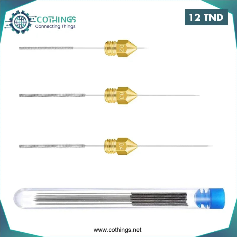 Acheter Aiguille de nettoyage Flexible en métal, 0.4MM, 5 pièces/boîte, pour buse d’imprimante 3D en Tunisie -  Disponible au meilleur prix sur CoThings
