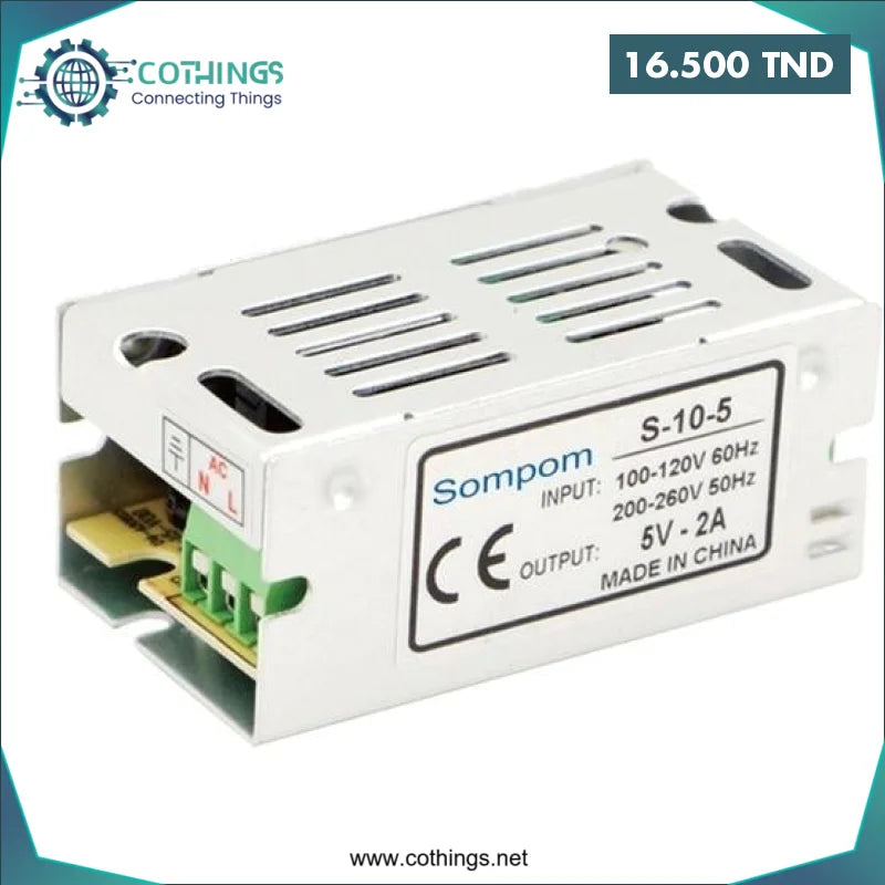 Acheter Alimentation 10W 5V 2A en Tunisie -  Disponible au meilleur prix sur CoThings