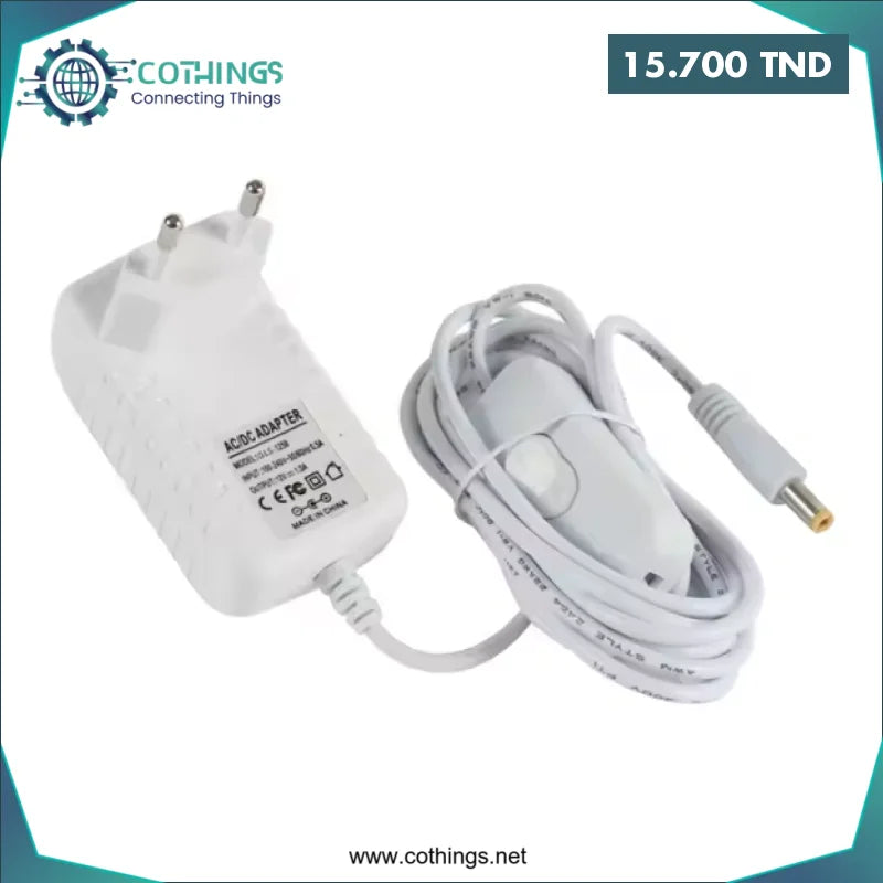 Acheter Alimentation 12V 2A avec Interrupteur Marche/Arrêt – Adaptateur Secteur Universel en Tunisie -  Disponible au meilleur prix sur CoThings