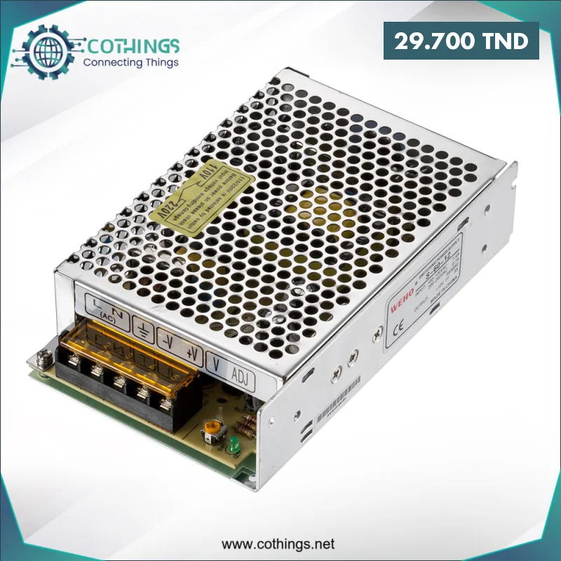 Acheter Alimentation 5v 12A 60W en Tunisie -  Disponible au meilleur prix sur CoThings