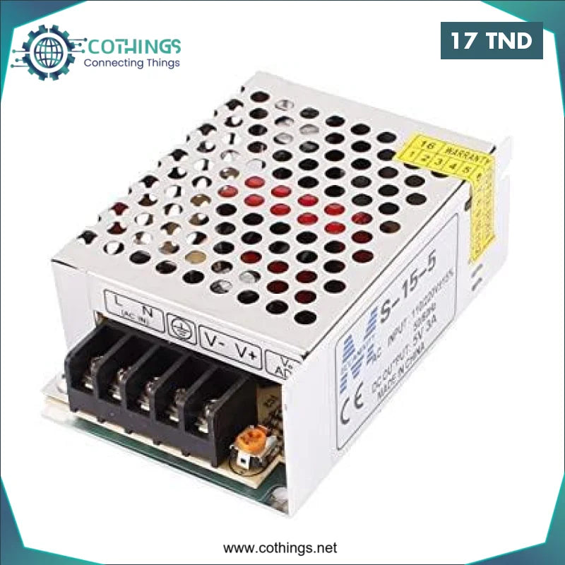 Acheter Alimentation a decoupage 5V / 3A en Tunisie -  Disponible au meilleur prix sur CoThings