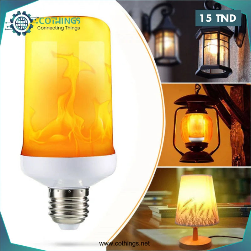 Acheter Ampoules LED E27 à effet de flamme en Tunisie -  Disponible au meilleur prix sur CoThings