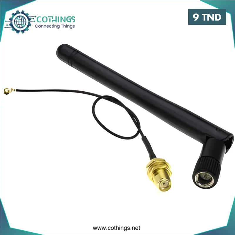 Acheter ANTENNE WIFI / FPC 2.4GHZ AVEC CONNECTEUR IPEX 3DBI en Tunisie -  Disponible au meilleur prix sur CoThings