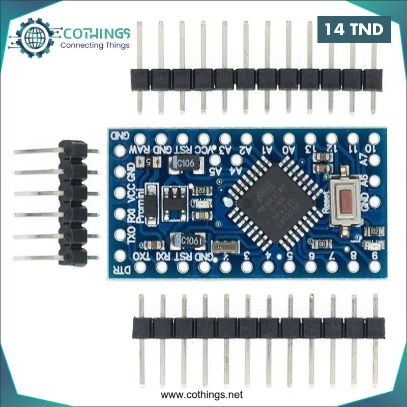 Acheter Arduino Pro Mini ATMEGA328P 3.3 V / 8 MHZ en Tunisie -  Disponible au meilleur prix sur CoThings