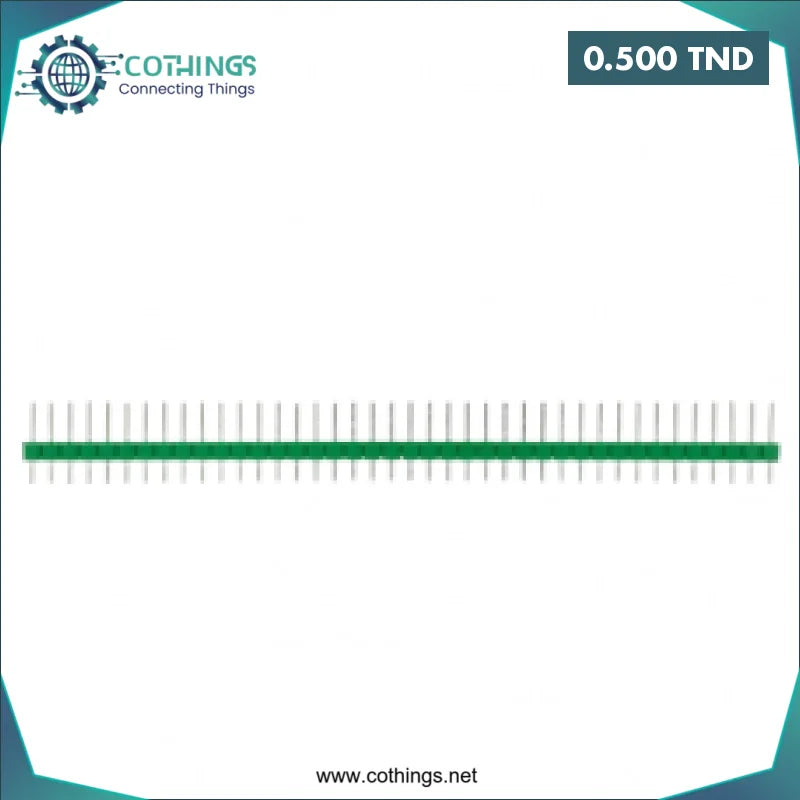 Acheter Bande de connecteurs mâles 1 x 40 broches, Vert, 2,54 mm en Tunisie -  Disponible au meilleur prix sur CoThings
