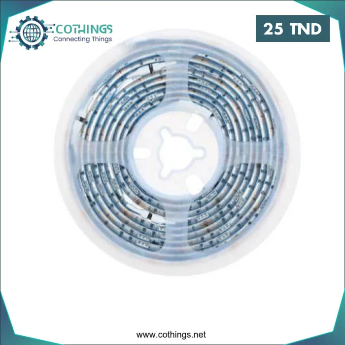 Acheter Bande flexible du blanc froid 5050 SMD LED 5M / Roll 12V non imperméable en Tunisie -  Disponible au meilleur prix sur CoThings