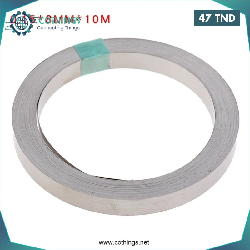 Acheter Bande De Nickel Haute Pureté 99,96% Pour Soudure Batteries 18650 L=10m 0,15x8mm en Tunisie -  Disponible au meilleur prix sur CoThings