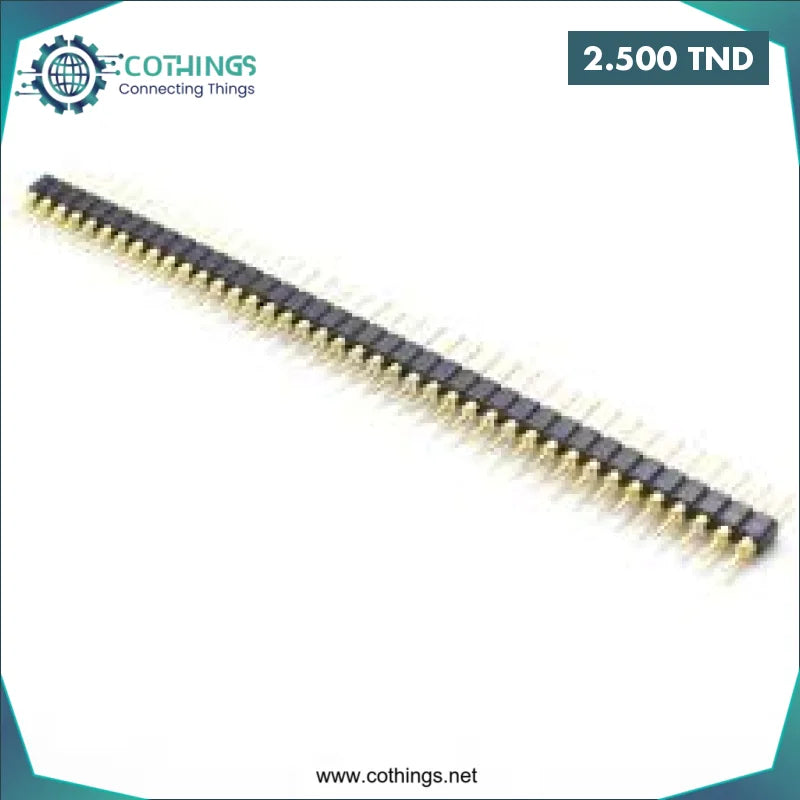 Acheter Barette rondes plaquées or 1x40 broches 2,54 mm en Tunisie -  Disponible au meilleur prix sur CoThings