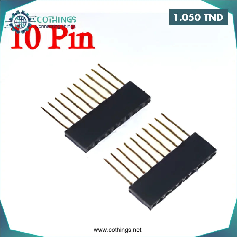 Acheter Barrette Stackable 2.54 M/F 10 PINES L=11MM en Tunisie -  Disponible au meilleur prix sur CoThings