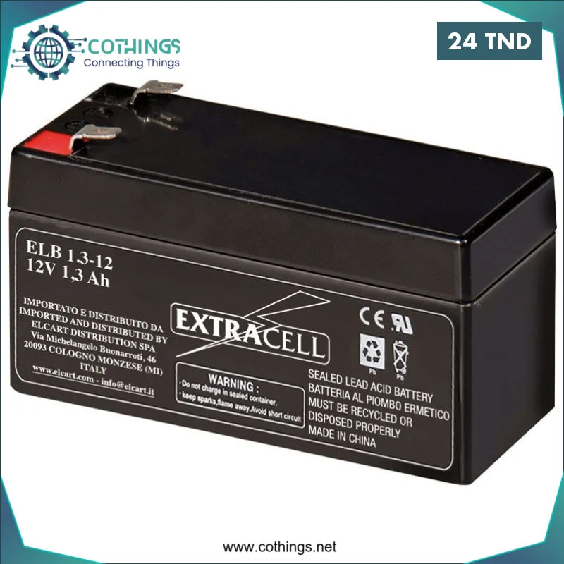 Acheter Batterie 12V 1.3AH EXTRACELL en Tunisie -  Disponible au meilleur prix sur CoThings