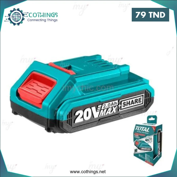Acheter Batterie 20V 2.0 Ah TOTAL en Tunisie -  Disponible au meilleur prix sur CoThings