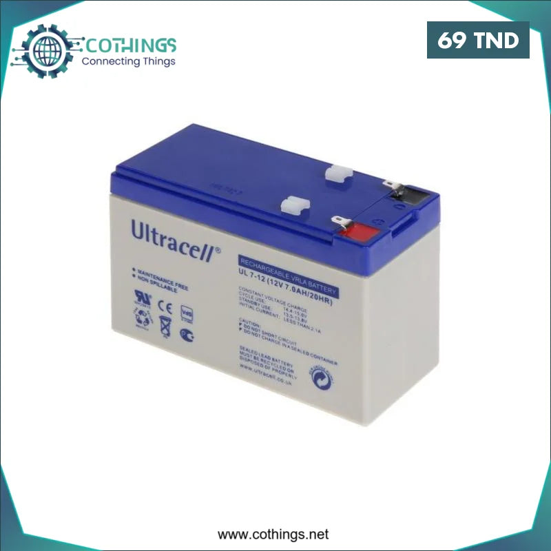 Acheter Batterie Acide ULTRACELL 12V 7Ah en Tunisie -  Disponible au meilleur prix sur CoThings