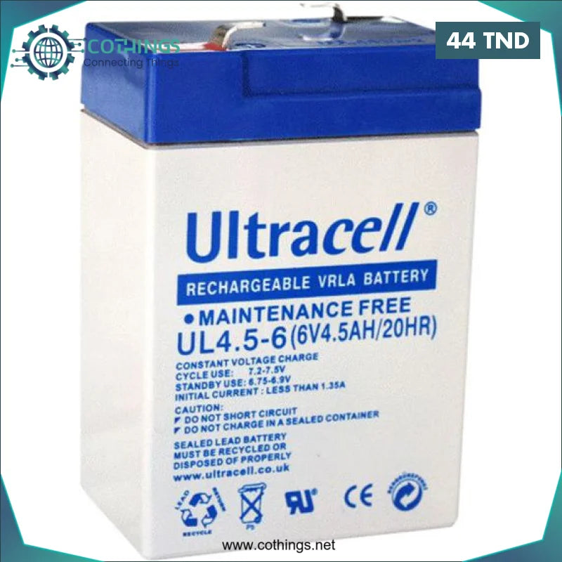 Acheter Batterie Acide ULTRACELL 6V 4.5Ah en Tunisie -  Disponible au meilleur prix sur CoThings
