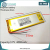 Acheter Batterie Li 3,7 V 4000 mAh 3 x 50 x 140 mm. en Tunisie - Disponible au meilleur prix sur CoThings