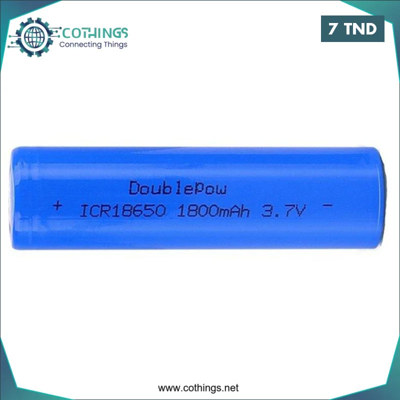 Acheter Batterie au lithium Rechargeable 18650 3.7V 1800MAH, Tête plate en Tunisie -  Disponible au meilleur prix sur CoThings