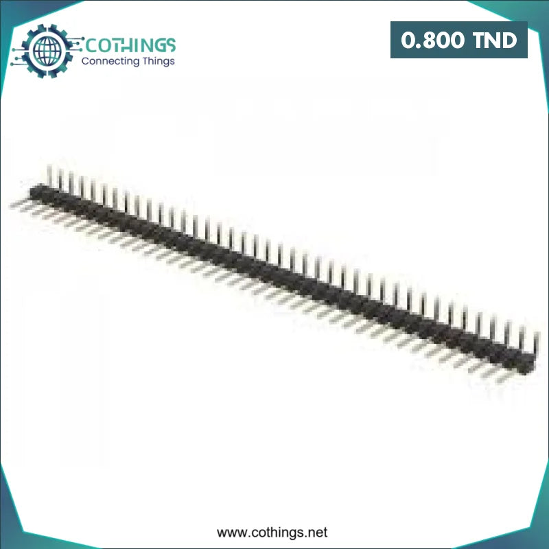 Acheter Berette coudé1x40 broches à angle droit 2,54 mm en Tunisie -  Disponible au meilleur prix sur CoThings