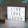 Acheter boîte lumineuse avec 85 lettres chiffres et symboles en Tunisie - Disponible au meilleur prix sur CoThings