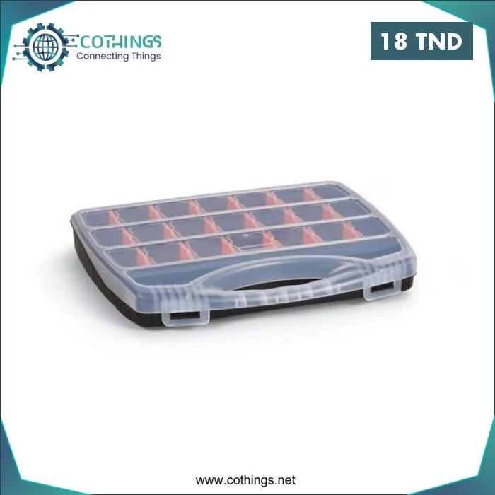 Acheter Boite de rangement 13’’ 21 cases plastic en Tunisie -  Disponible au meilleur prix sur CoThings