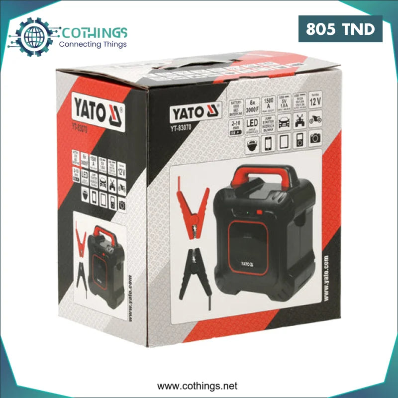 Acheter Booster de demarrage Ultra leger 12V YT-83070 YATO en Tunisie -  Disponible au meilleur prix sur CoThings