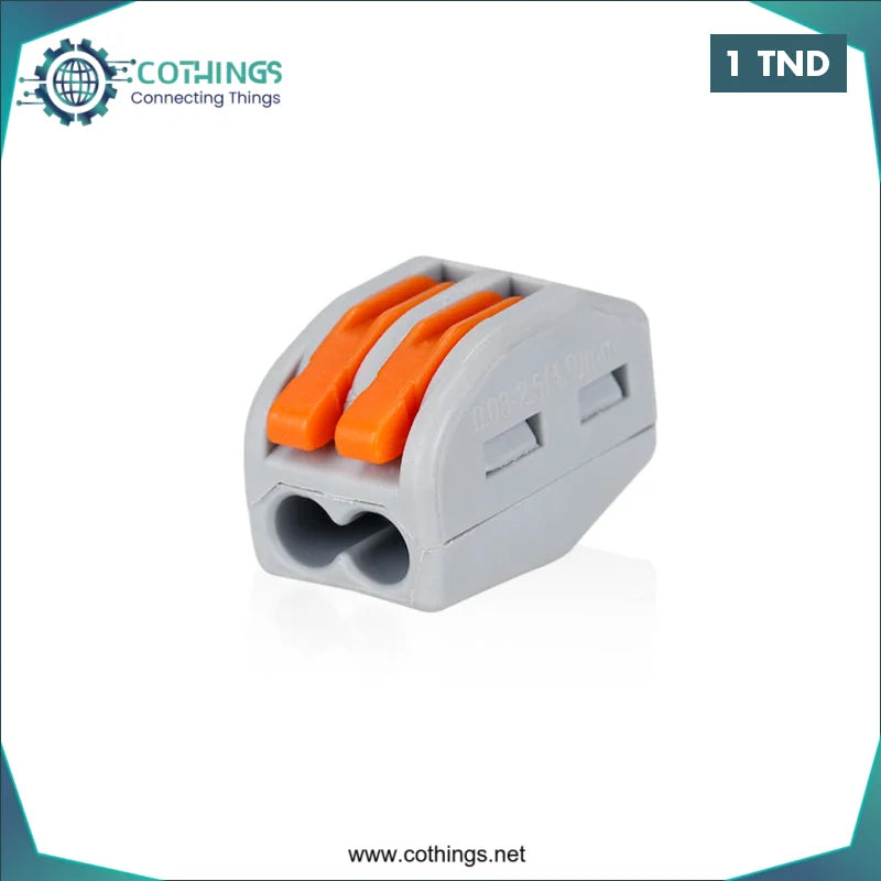 Acheter Borne de connexion rapide PCT-212 2 broches en Tunisie -  Disponible au meilleur prix sur CoThings