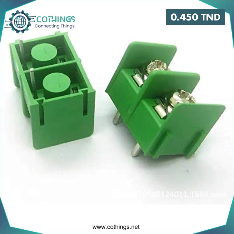 Acheter Bornier vert 2P 7,62 mm en Tunisie -  Disponible au meilleur prix sur CoThings