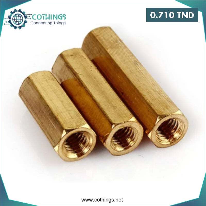Acheter Boulon hexagonal double en cuivre M2,5 x 20 mm Goujon en Tunisie -  Disponible au meilleur prix sur CoThings
