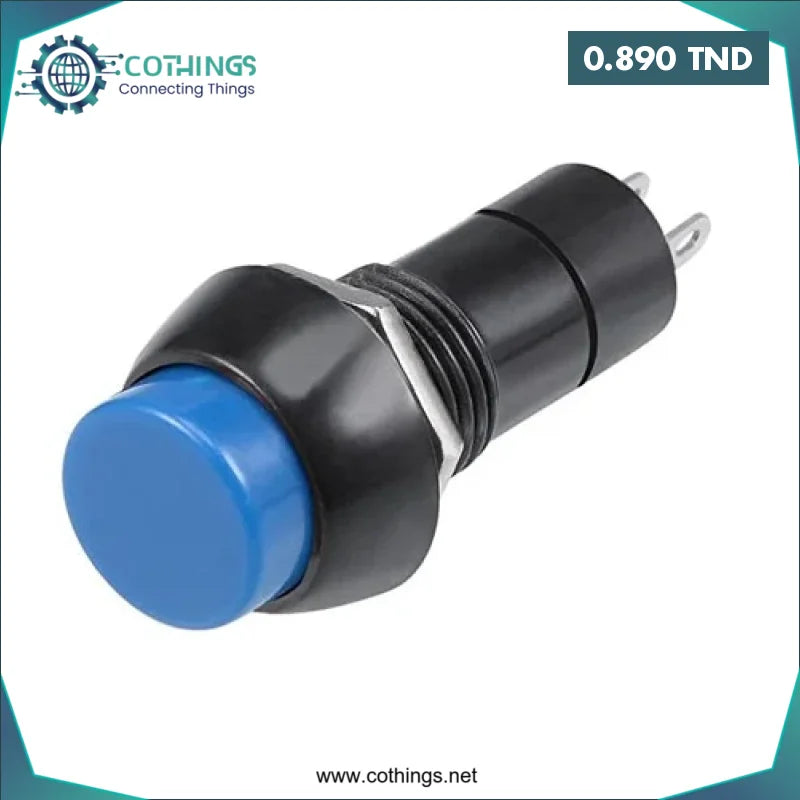 Acheter Bouton Poussoir rond Bleu en Tunisie -  Disponible au meilleur prix sur CoThings