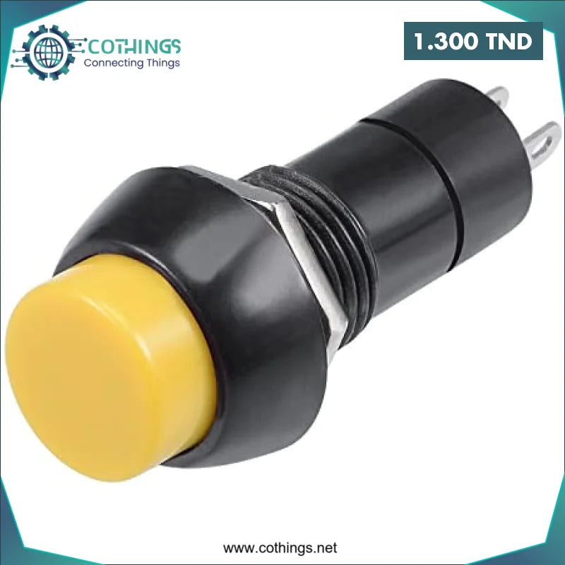 Acheter Bouton poussoir rond momentané 2 broches 12 mm PBS-11B en Tunisie -  Disponible au meilleur prix sur CoThings