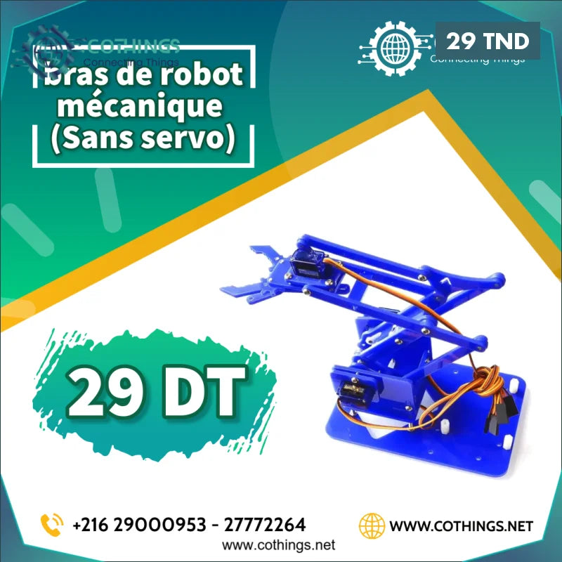 Acheter Bricolage de bras de robot mécanique (Sans servo) en Tunisie -  Disponible au meilleur prix sur CoThings