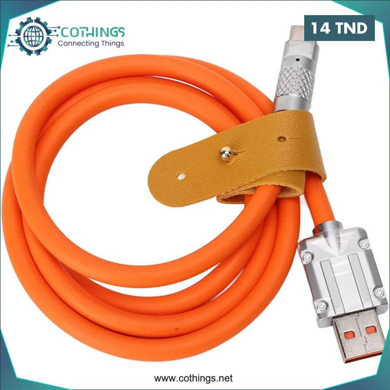 Acheter Cable Chargeur Type-C 120W Orange ou Bleu en Tunisie -  Disponible au meilleur prix sur CoThings