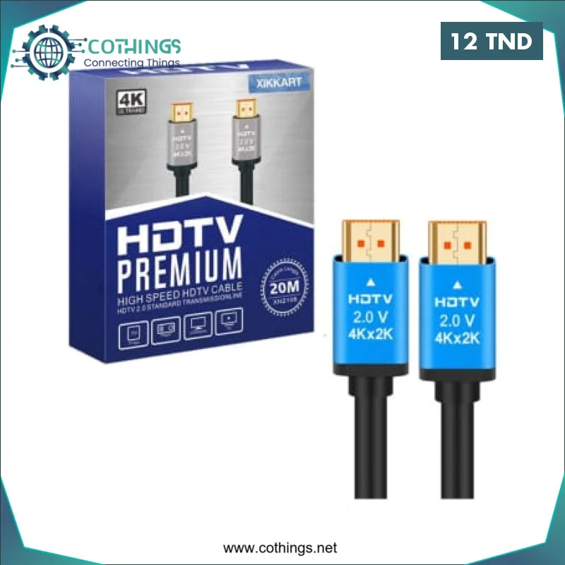 Acheter CABLE HDMI 1.5M 4K HDTV PREMIUM en Tunisie -  Disponible au meilleur prix sur CoThings