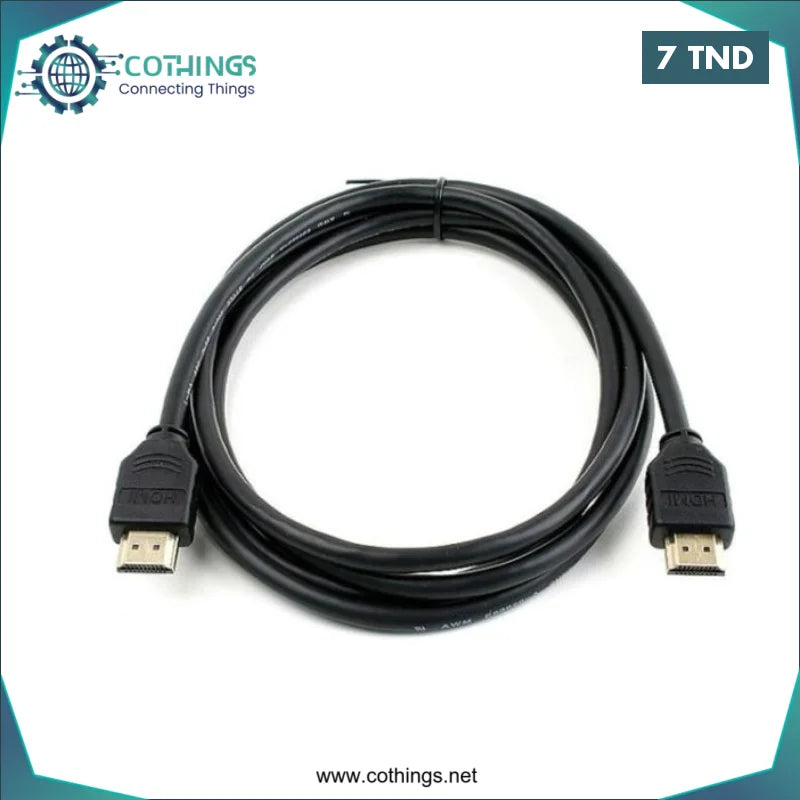 Acheter CABLE HDMI 1.5M GRIS ROND en Tunisie -  Disponible au meilleur prix sur CoThings