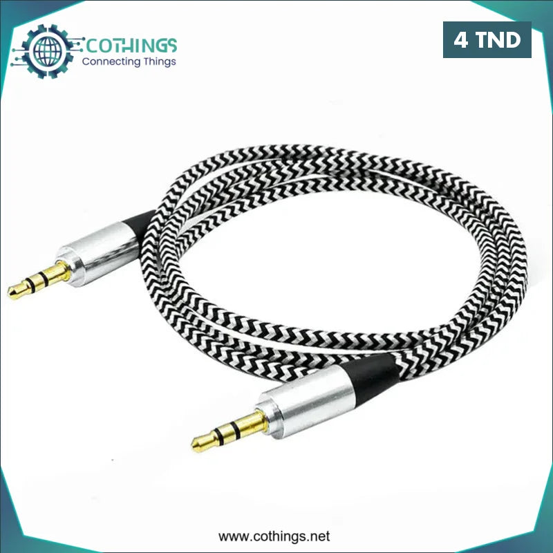Acheter Cable jack audio 3.5mm blindé en Tunisie -  Disponible au meilleur prix sur CoThings