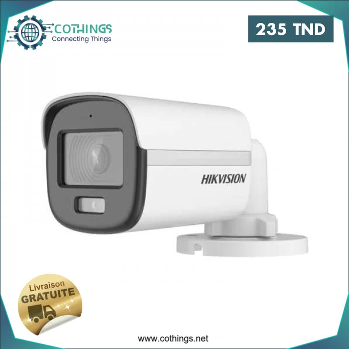 Acheter CAMERA 5MP HIKVISION 3K FULL COLOR TUBE AUDIO (DS-2CE10KF0T-FS) en Tunisie -  Disponible au meilleur prix sur CoThings