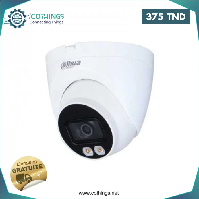 Acheter CAMERA IP 4MP DAHUA DOME FULL COLOR 30M (IPC-HDW2439T-AS-LED-S2) en Tunisie -  Disponible au meilleur prix sur CoThings