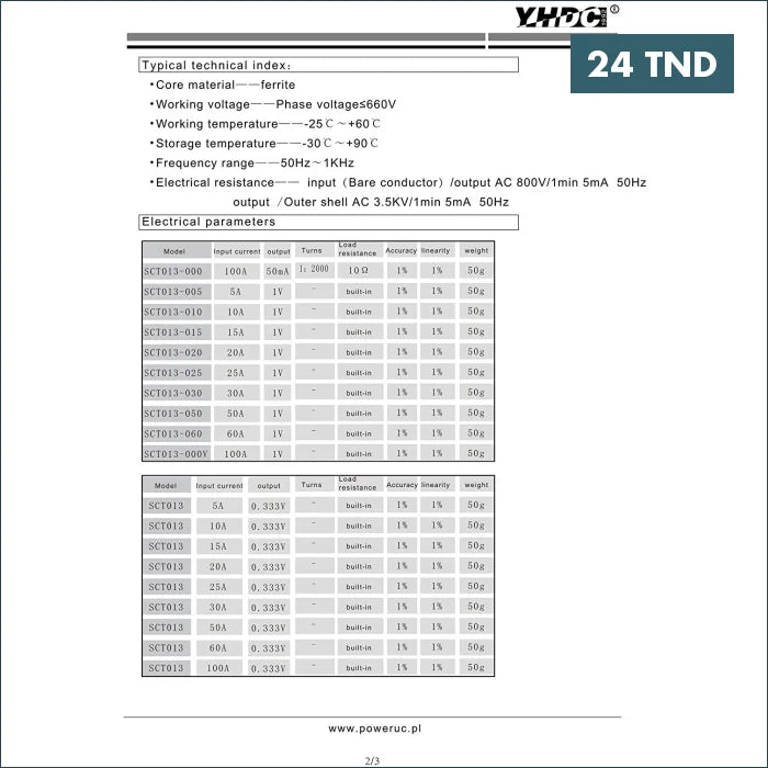 Acheter Capteur de Courant SCT-013-000V 60A:1V en Tunisie -  Disponible au meilleur prix sur CoThings