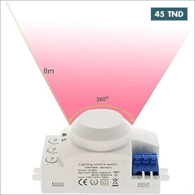 Acheter Capteur de mouvement à micro-ondes 220V/AC-240V/AC 1200w, 360 degrés, interrupteur de lumière, en Tunisie -  Disponible au meilleur prix sur CoThings