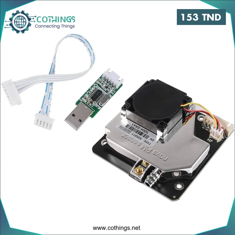 Acheter Capteur de Qualité de l'Air Nova SDS011 – Détection des Particules PM2.5 et PM10 en Tunisie -  Disponible au meilleur prix sur CoThings