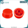 Acheter Capuchon rond rouge pour interrupteur carré 12x12x7.3mm en Tunisie - Disponible au meilleur prix sur CoThings