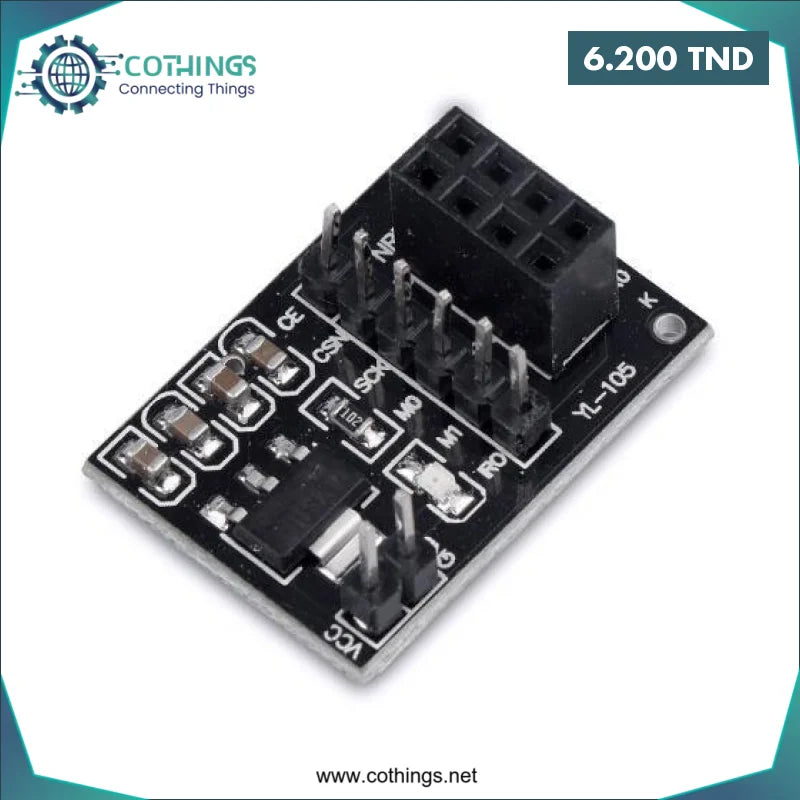 Acheter Carte D’adaptation Pour Module NRF24L01 8pin Avec Régulateur AMS1117 Intégré en Tunisie -  Disponible au meilleur prix sur CoThings