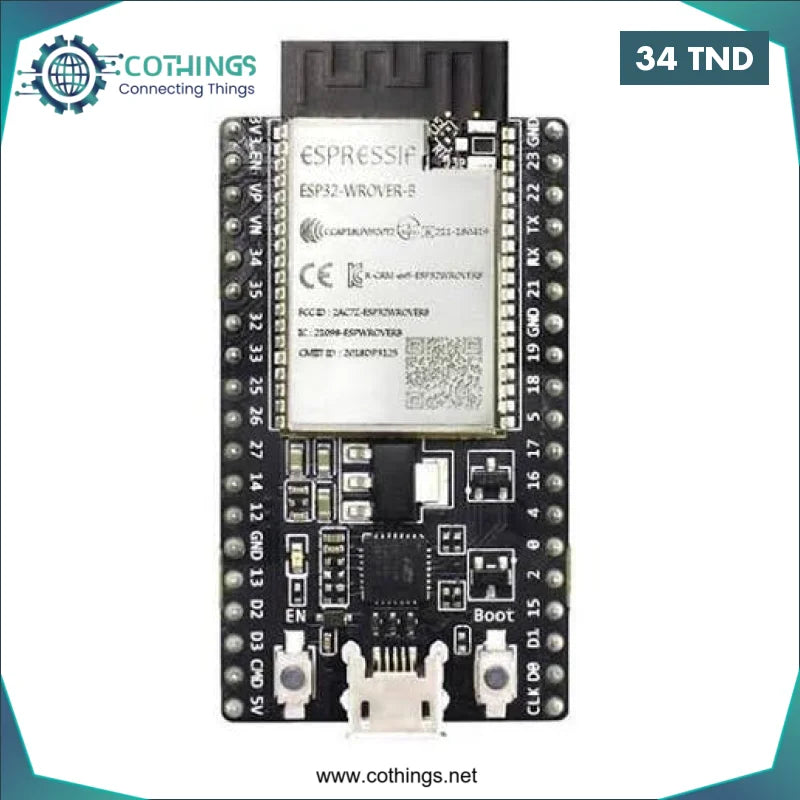 Acheter Carte de développement ESP32-DEVKITC-WROVER en Tunisie -  Disponible au meilleur prix sur CoThings