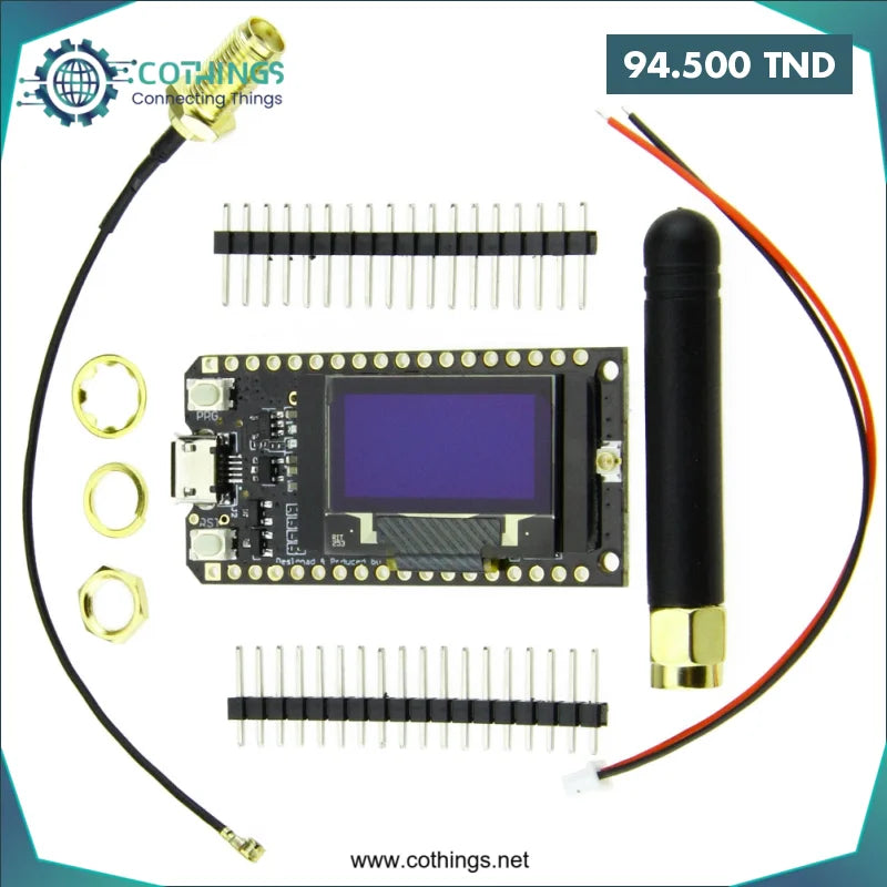 Acheter Carte de développement TTGO Lora32 ESP32 V1.0 CH9102 OLED 0.96 Inch Blue Display Bluetooth WIFI - en Tunisie -  Disponible au meilleur prix sur CoThings